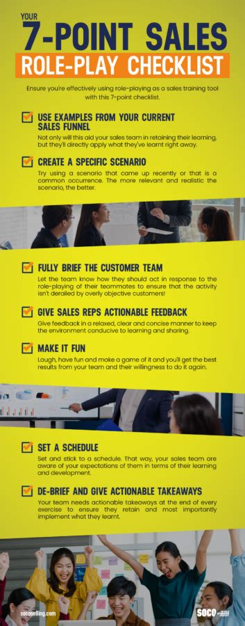 sales role play checklist.